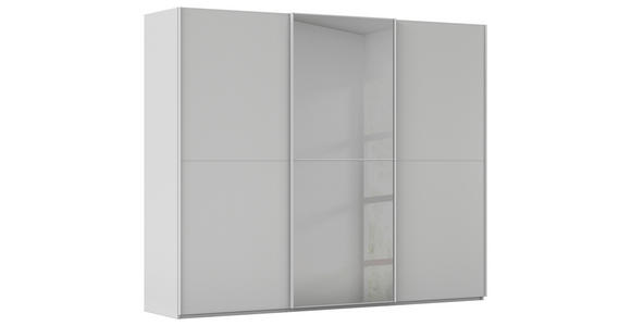 SCHWEBETÜRENSCHRANK 301/223/68 cm 3-türig Grau  - Grau, KONVENTIONELL, Glas/Holzwerkstoff (301/223/68cm) - Novel