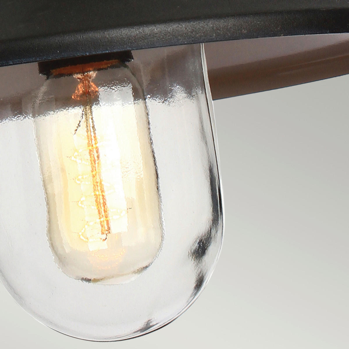 AUSSENHÄNGELEUCHTE Klampenborg 27.5/26 cm  - Schwarz, Konventionell, Glas/Metall (27.5/26cm) - Elstead Lighting