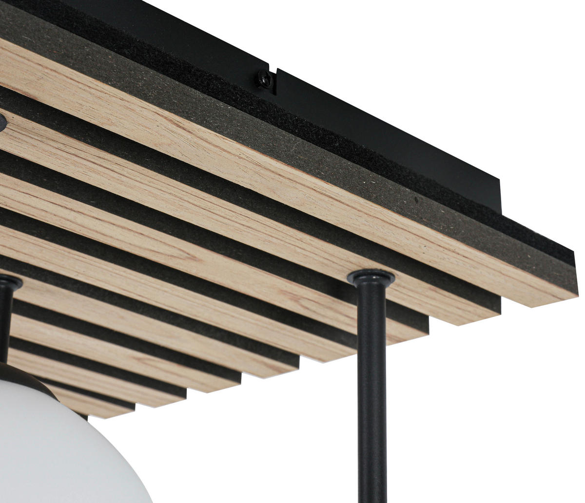 HÄNGELEUCHTE 38/39/59 cm   - Eichefarben/Schwarz, Trend, Glas/Holzwerkstoff (38/39/59cm) - Collet's Monde