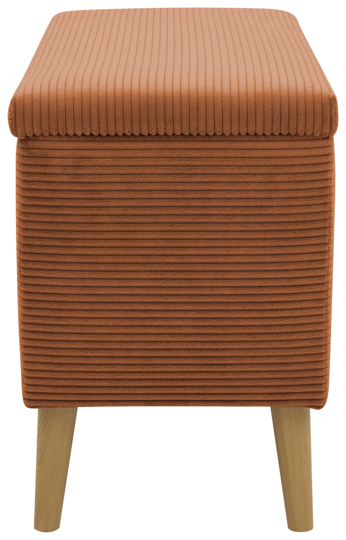 HOCKER 400 004  Cord Terracotta  - Terracotta/Naturfarben, Basics, Holz/Textil (91/58/41cm) - Livetastic