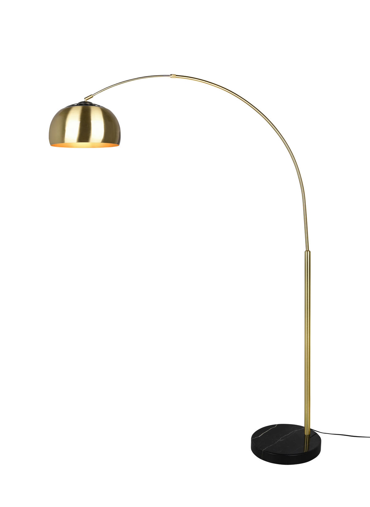 BOGENLEUCHTE 38,0/200 cm    - Messingfarben/Schwarz, KONVENTIONELL, Metall (38,0/200cm)