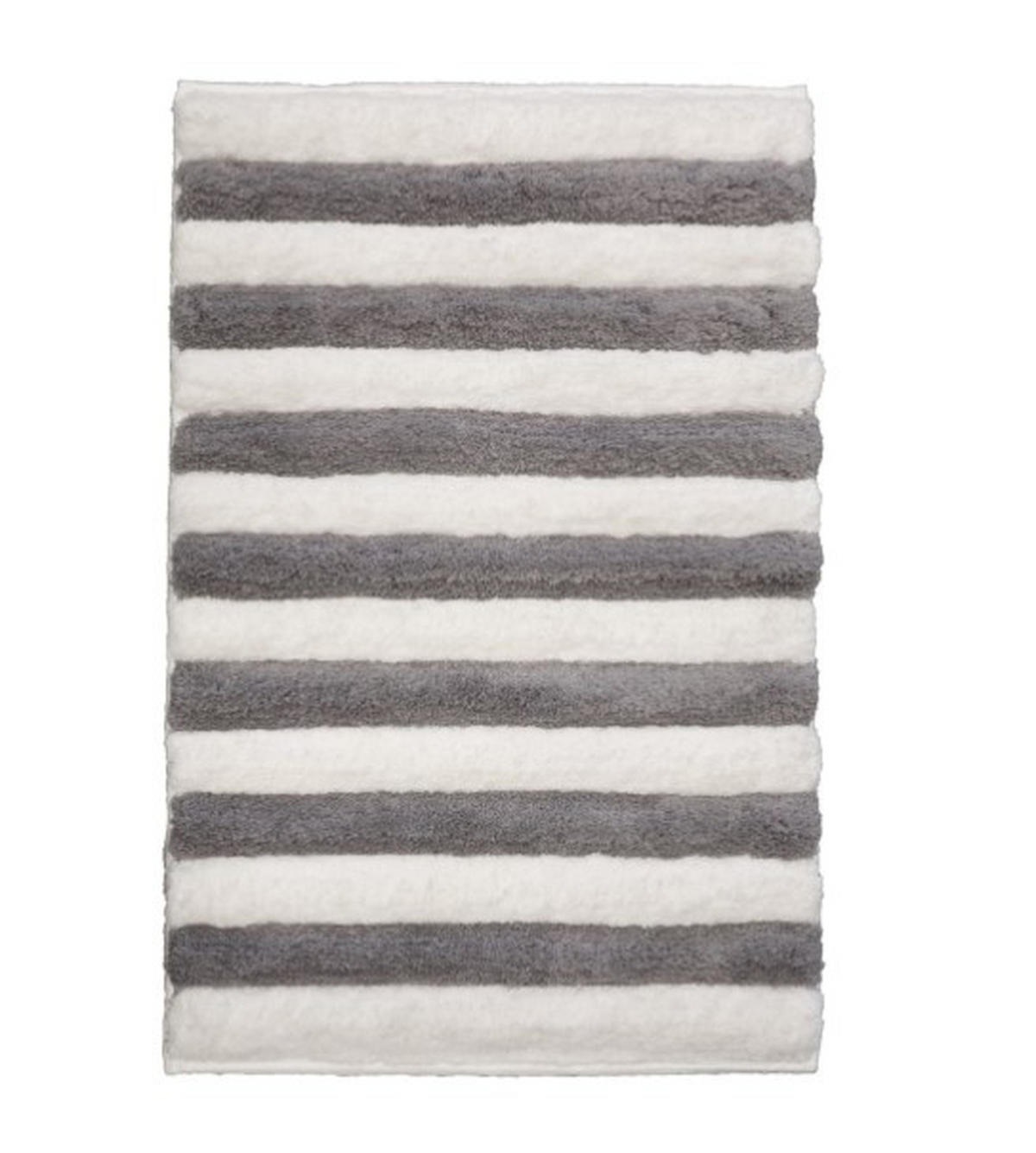 BADRUMSMATTA grå, vit 50/80 cm  - vit/grå, Klassisk, textil (50/80cm)