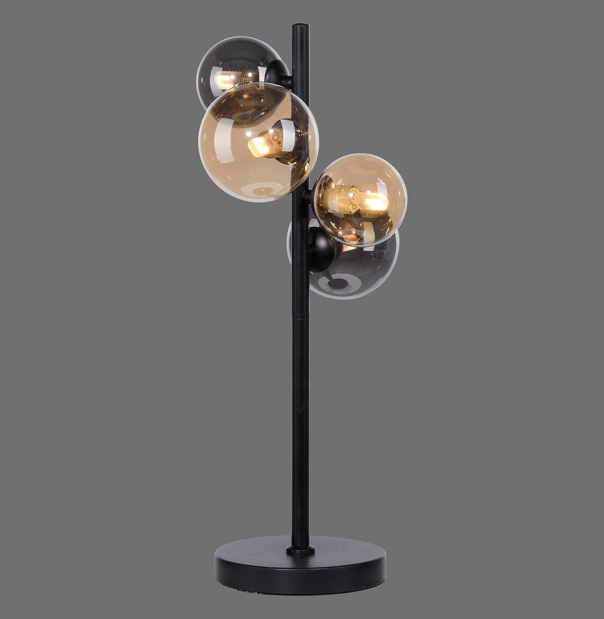 STOLNÍ LED LAMPA, 24/24/48 cm - černá, Trend, kov/plast (24/24/48cm)
