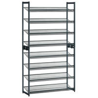 REGÁL NA TOPÁNKY, sivá, 92.5/163.5/30.7 cm - čierna/sivá, Trend, kov (92.5/163.5/30.7cm) - Boxxx