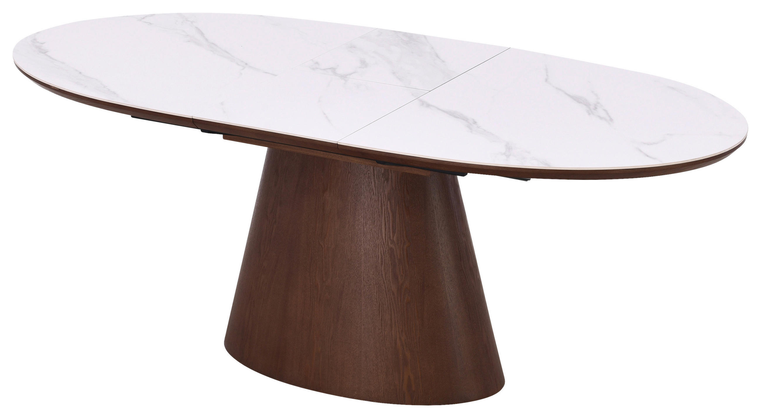 JEDILNA MIZA, furnirano jesen bela, barva oreha  - barva oreha/bela, Design, kamen/leseni material (160-200/76/90cm) - Hom`in