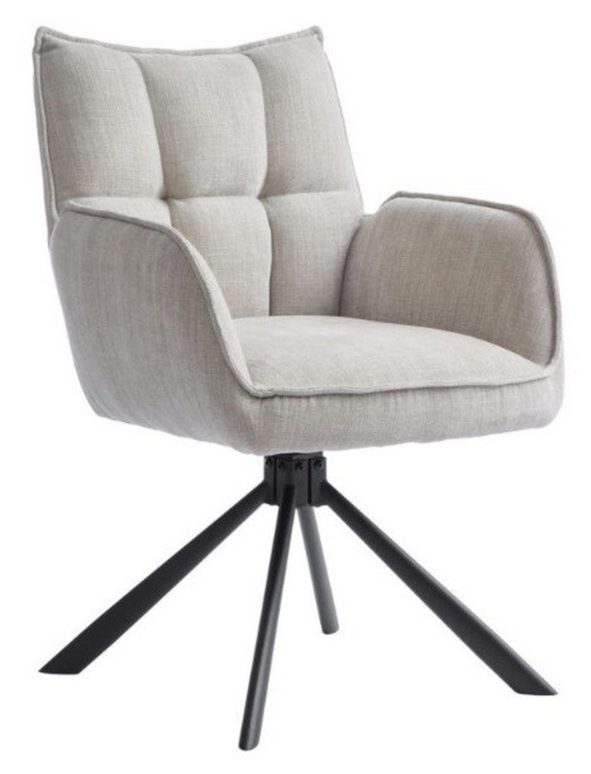 SNURRSTOL  i chenille svart, beige  - beige/svart, Design, metall/textil (59/87/65cm) - Niels Andersson