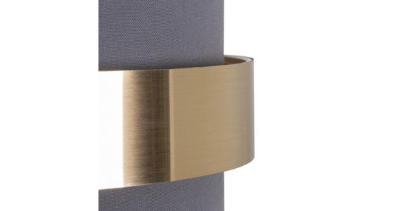 HÄNGELEUCHTE 37/120 cm  - Goldfarben/Grau, MODERN, Kunststoff/Textil (37/120cm) - Novel