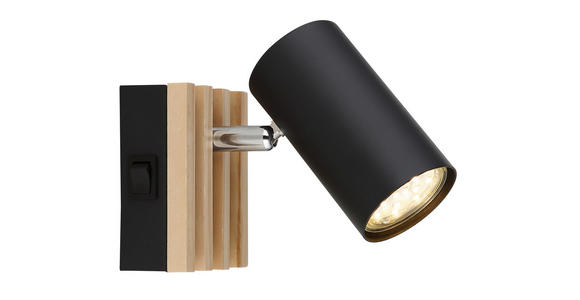 STRAHLER 8/10 cm   - Schwarz/Pinienfarben, Natur, Holz/Metall (8/10cm) - Novel