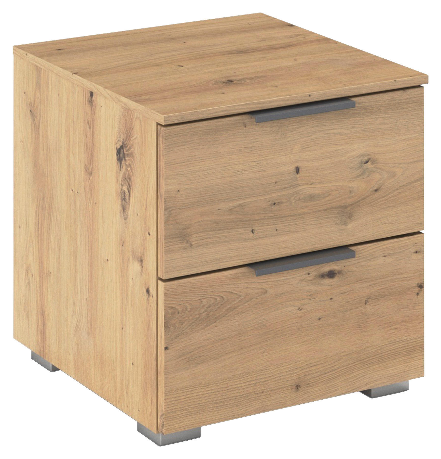 NACHTSCHRANK 40/42/42 cm  - Alufarben/Eiche Artisan, MODERN, Holzwerkstoff (40/42/42cm) - Rauch Möbel