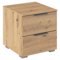 NACHTKÄSTCHEN 40/42/42 cm  in Eiche Artisan  - Alufarben/Eiche Artisan, MODERN, Holzwerkstoff (40/42/42cm) - Rauch Möbel