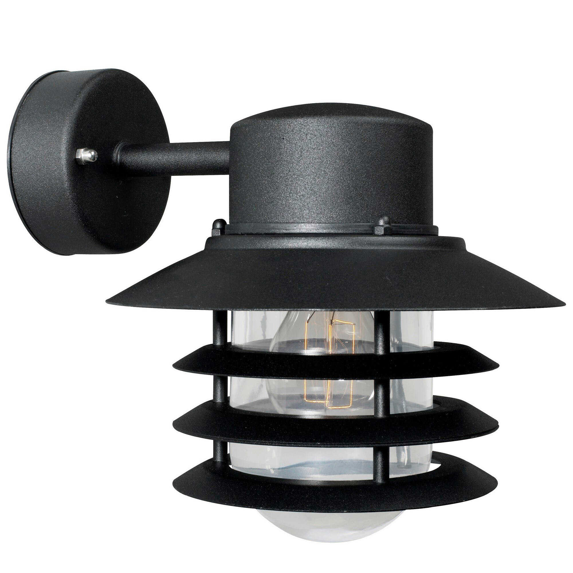 AUSSENWANDLEUCHTE Vejers 22/23 cm  - Schwarz, Design, Metall (22/23cm) - Nordlux