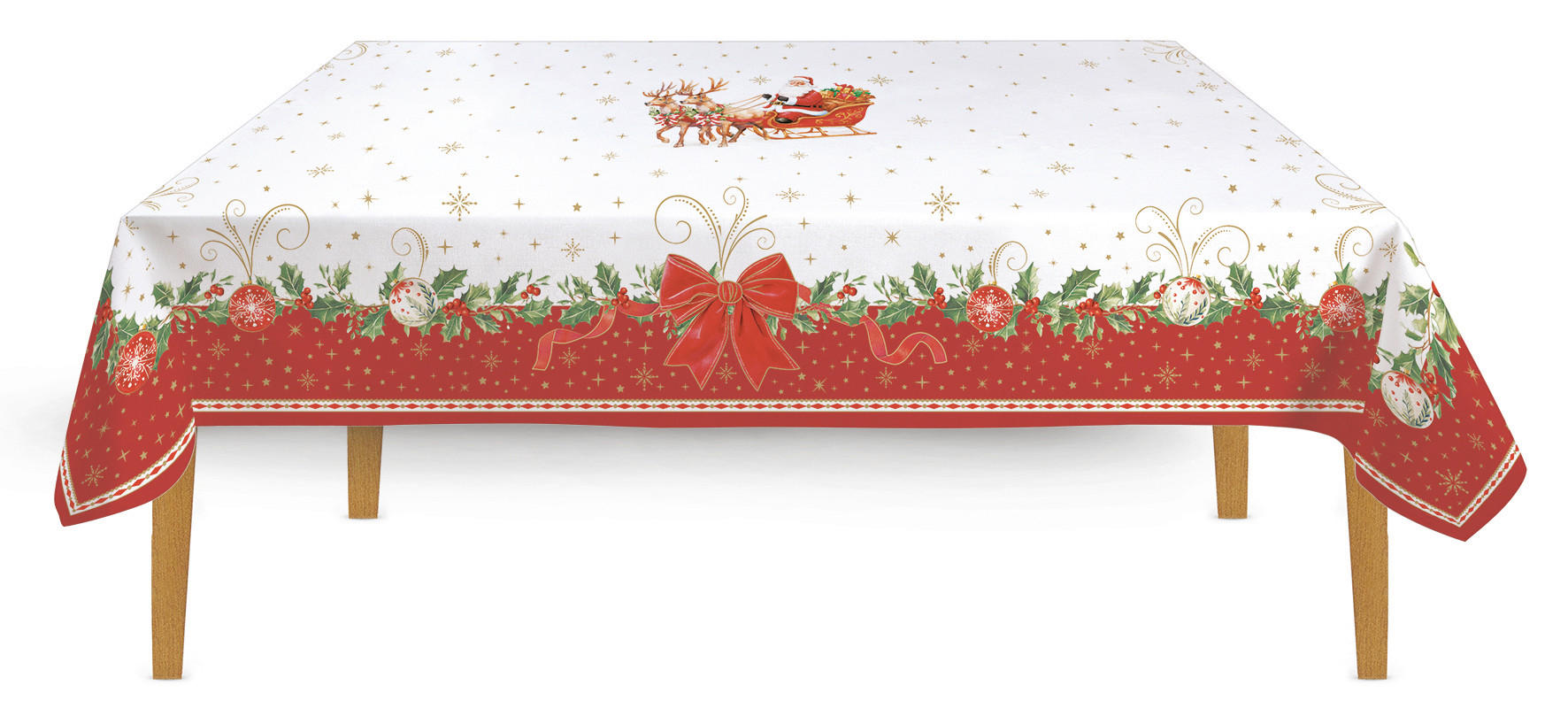 TISCHDECKE Christmas Heritage 250/145 cm  - Smaragdgrün/Rot, Basics, Textil (250/145cm) - POZZI AND EASY LIFE