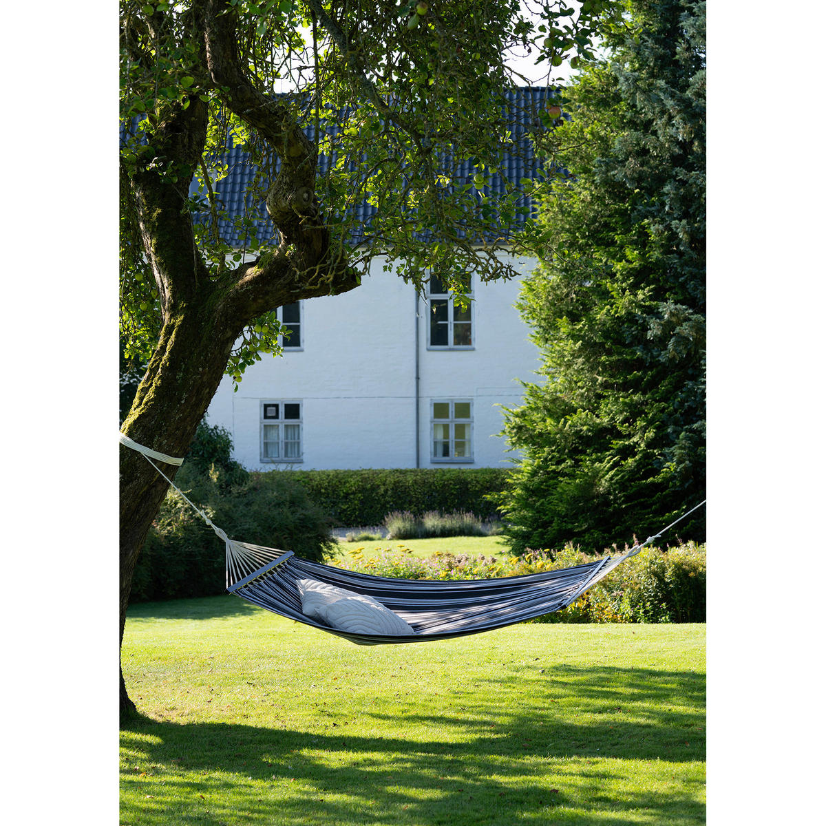 HÄNGEMATTE  - Schwarz/Weiß, MODERN, Holz/Kunststoff (120/200cm) - MID.YOU