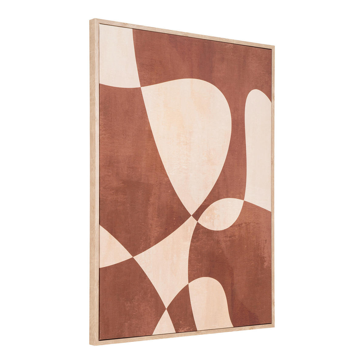 TAVLA 50/70/2.5 cm  - beige/ljusbrun, Design, trä/textil (50/70/2.5cm)