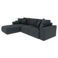 ECKSOFA in Lederlook Anthrazit  - Chromfarben/Anthrazit, KONVENTIONELL, Kunststoff/Textil (195/293cm) - Carryhome