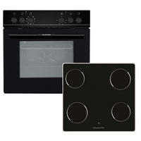 HERDSET WMOC 80  - Schwarz, KONVENTIONELL, Glas/Metall (59,5/59,5/55cm) - Wolkenstein