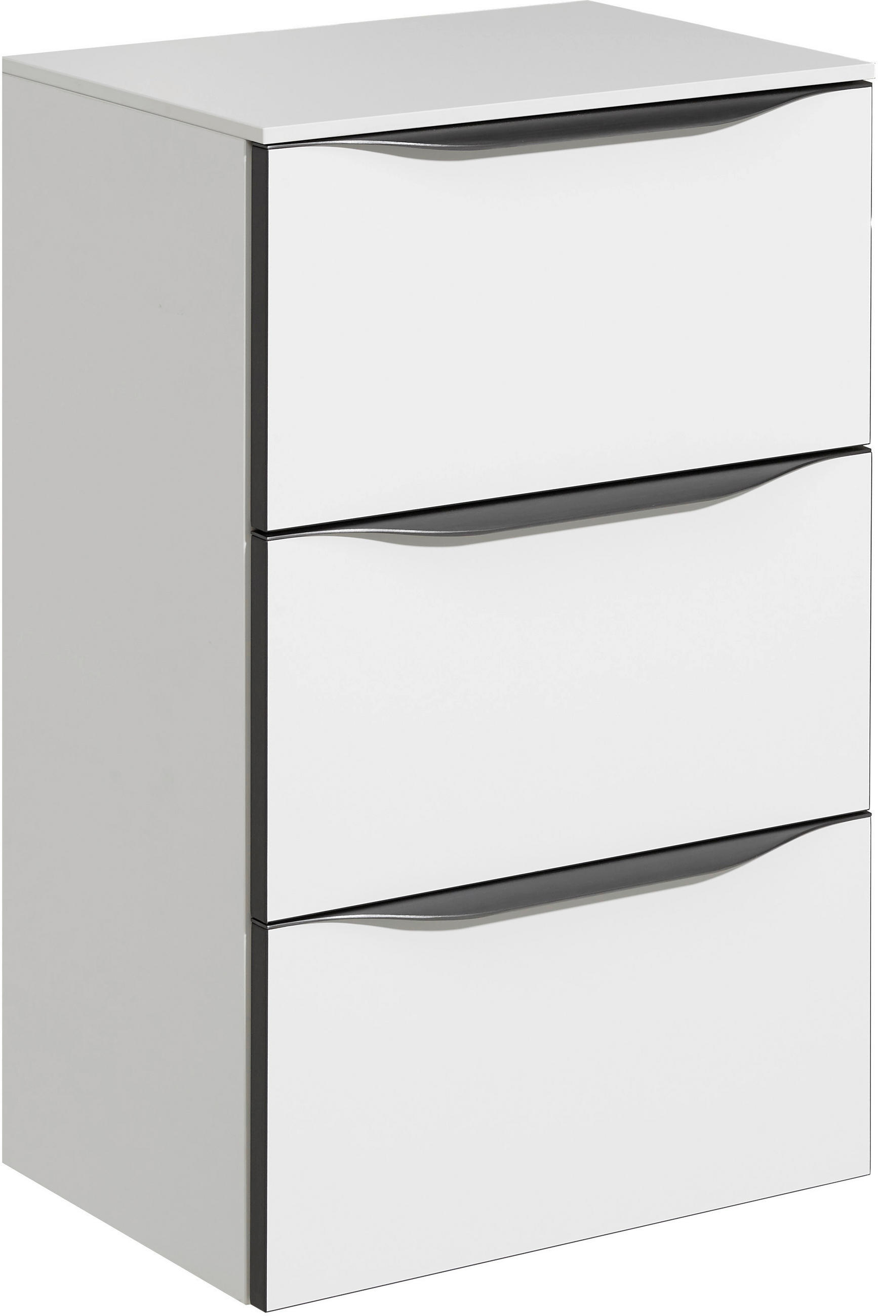 UNTERSCHRANK 45/73/33 cm   - Anthrazit/Weiß, KONVENTIONELL, Holzwerkstoff/Metall (45/73/33cm) - Sadena