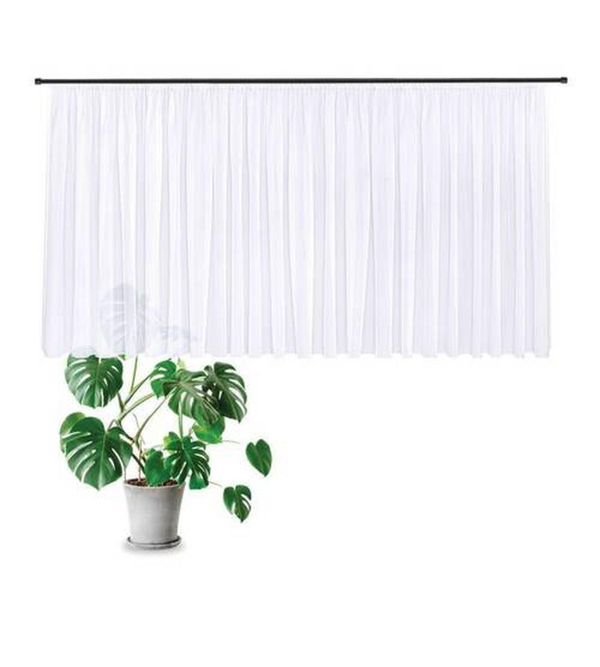 FERTIGSTORE  transparent  600/150 cm   - Weiß, Basics, Textil (600/150cm)