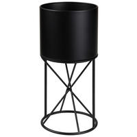 VIRÁGTARTÓ EDÉNY 23/50 cm  - fekete, Design, fém (23/50cm) - Ambia Home