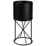 BLUMENTOPF 23/50 cm  - Schwarz, Design, Metall (23/50cm) - Ambia Home