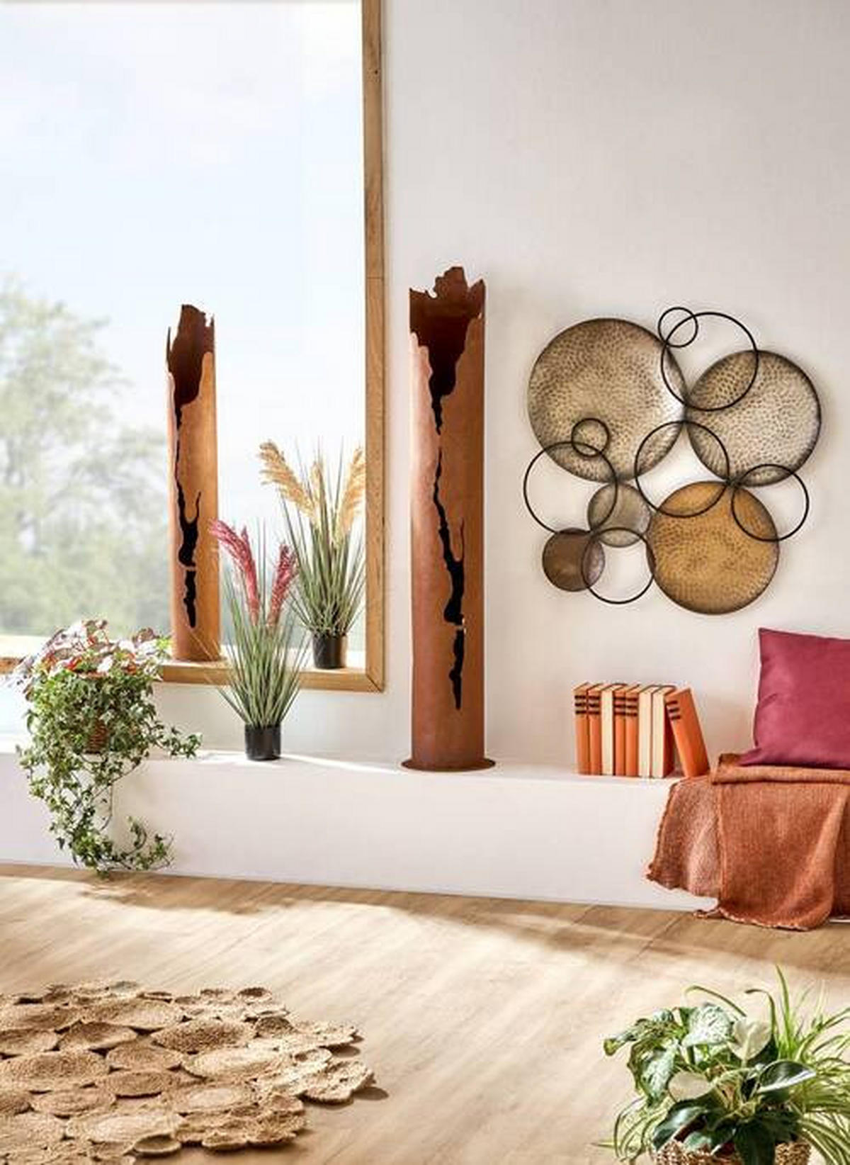 DEKORAČNÁ TRÁVA, 68 cm - hnedá/zelená, Basics, kov/plast (68cm) - Ambia Home