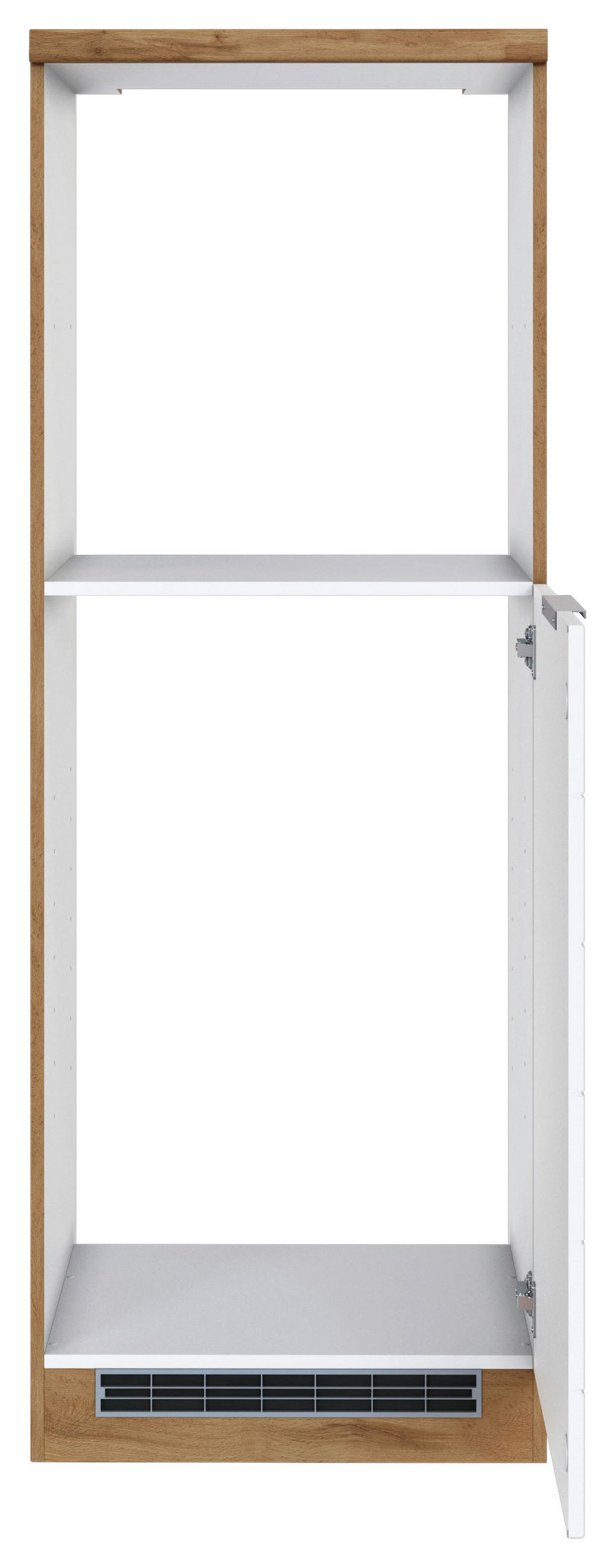 GERÄTEUMBAUSCHRANK 60/166/60 cm  in Weiss, Eiche Wotan  - Weiss/Eiche Wotan, Design, Holzwerkstoff/Metall (60/166/60cm) - Held