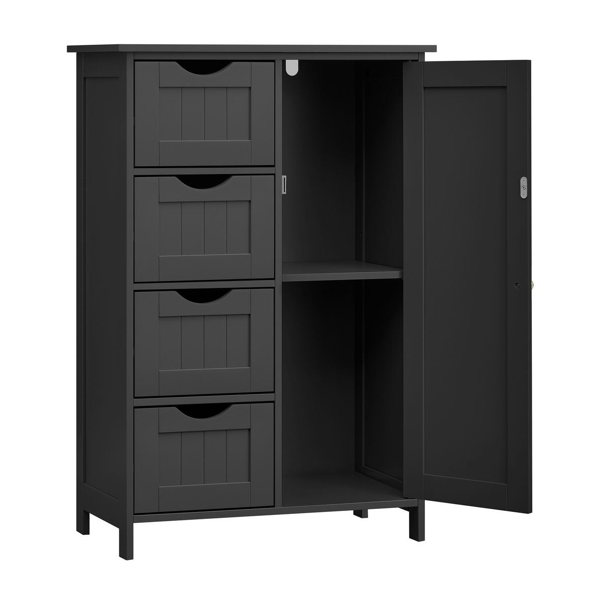 MIDISCHRANK 55/82/30 cm  - Schwarz, MODERN, Holzwerkstoff (55/82/30cm) - MID.YOU
