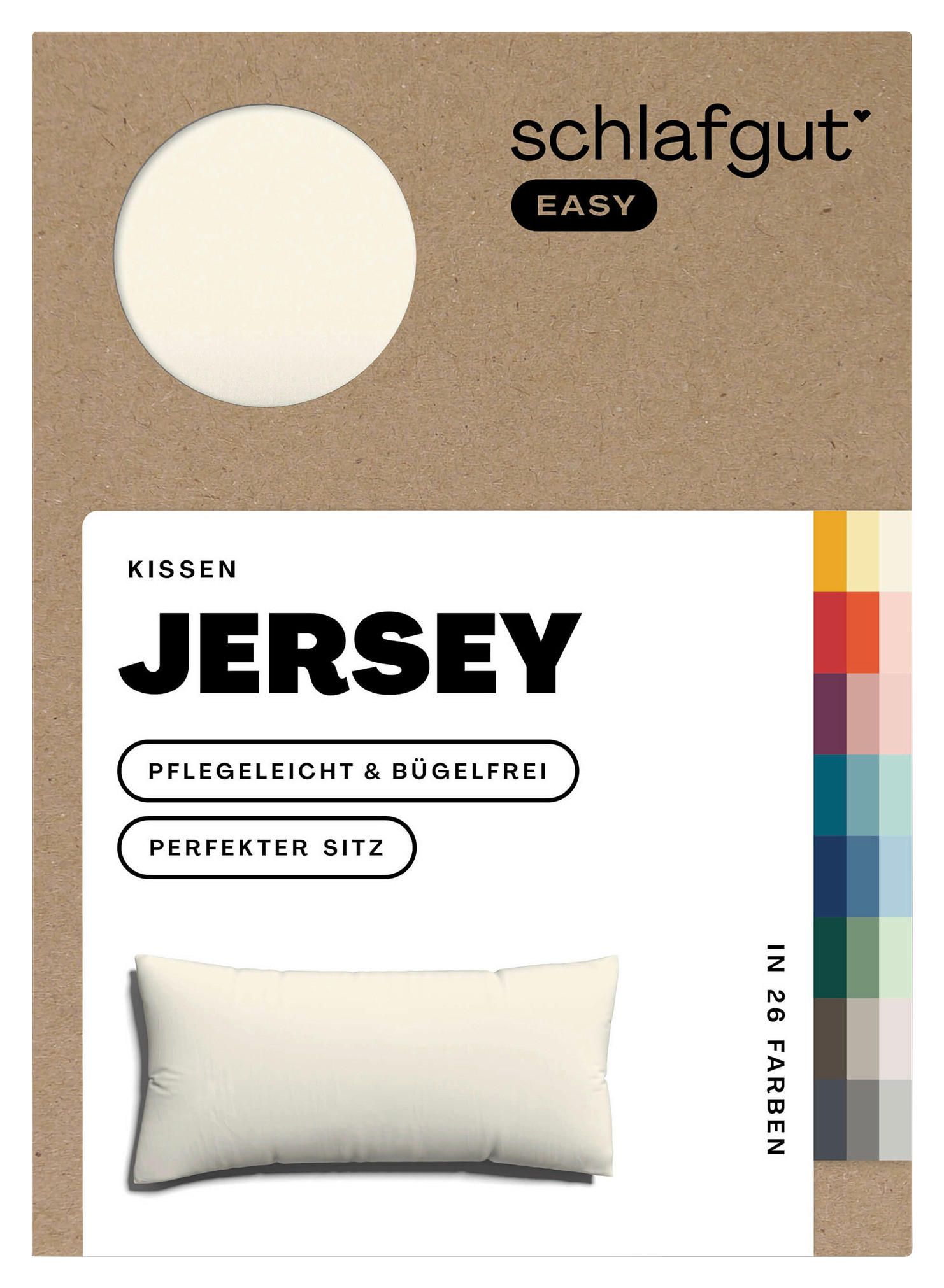 KOPFKISSENBEZUG EASY JERSEY 40/80 cm  - Hellgelb, Basics, Textil (40/80cm) - Schlafgut