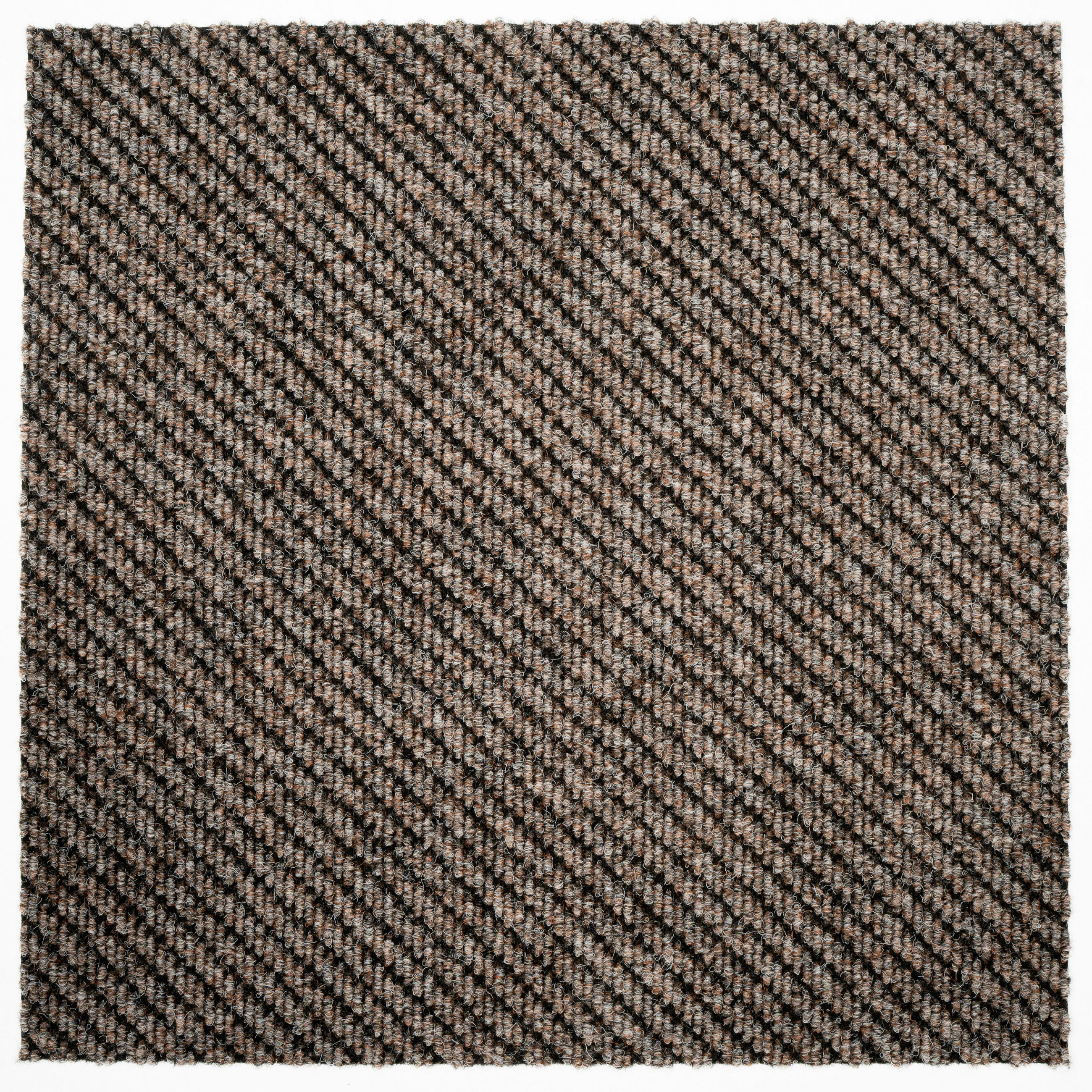 TEPPICHFLIESE 50/50 cm  in Schwarz, Hellbraun  - Hellbraun/Schwarz, Basics, Textil (50/50cm)