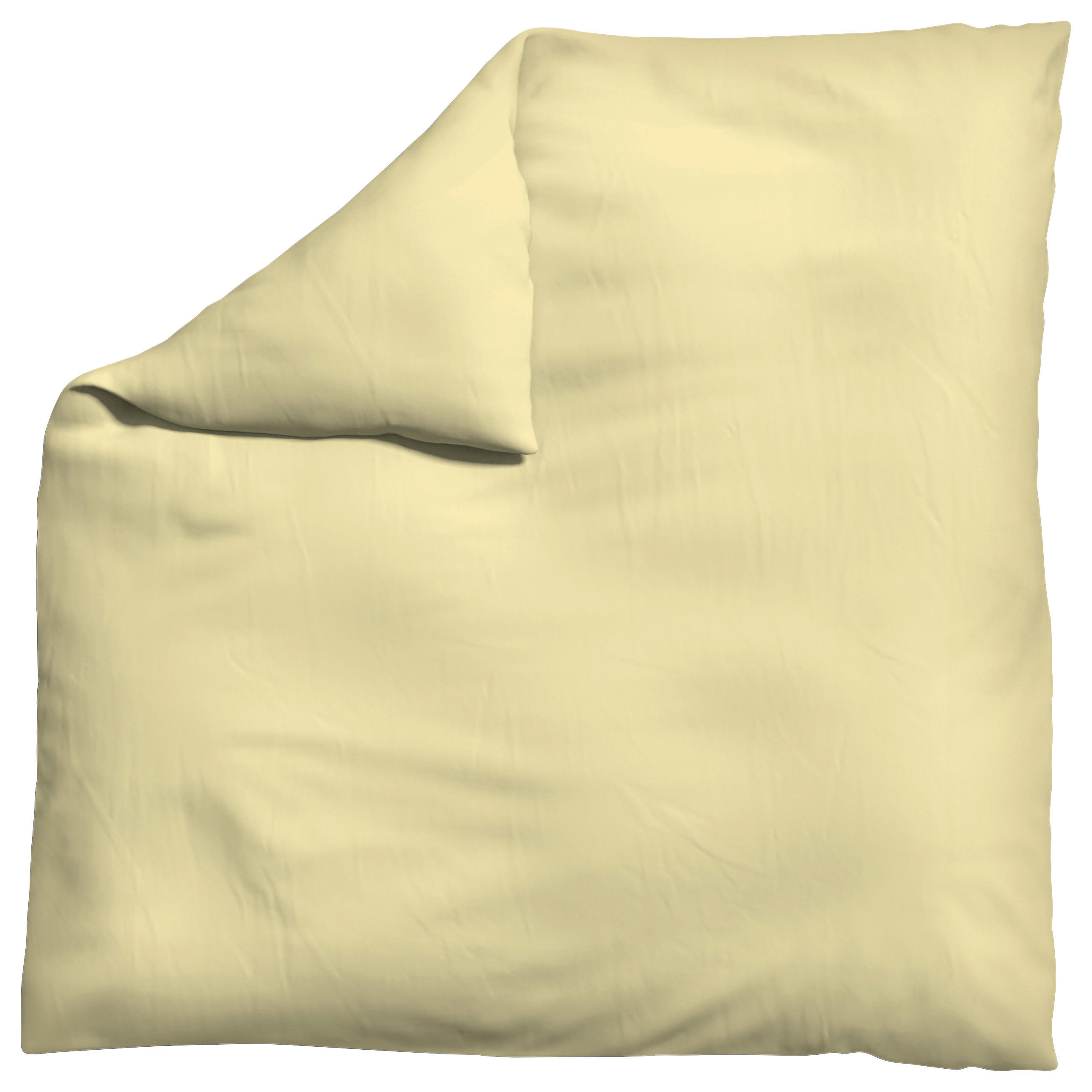 Schlafgut Bettdeckenbezug Woven Satin Gelb 200x200 cm
