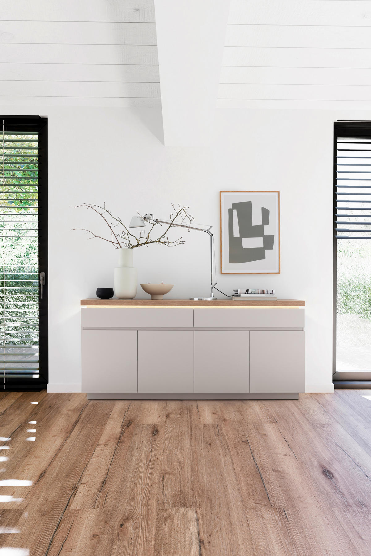 SIDEBOARD  180/81/40 cm 2 Schublade(n)  - Kaschmir/Eichefarben, Design, Holzwerkstoff (180/81/40cm) - Livetastic