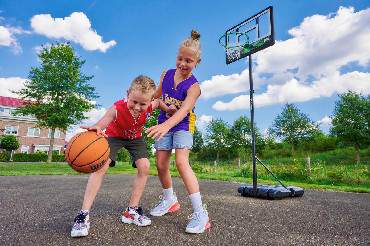 BASKETBALLSTÄNDER - Schwarz/Grün, KONVENTIONELL, Metall (83/204-254/130cm) - Salta