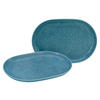 SERVIERPLATTEN-SET  - Hellblau, Trend, Keramik - Creatable