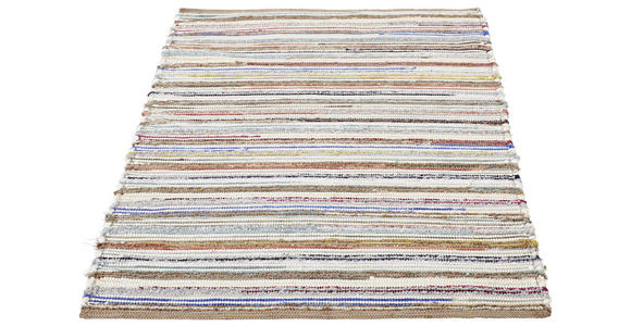 HANDWEBTEPPICH 60/110 cm  - Blau/Rot, Basics, Textil (60/110cm) - Linea Natura