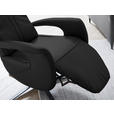 RELAXSESSEL in Leder Schwarz  - Schwarz, Design, Leder/Metall (71/112/83cm) - Dieter Knoll