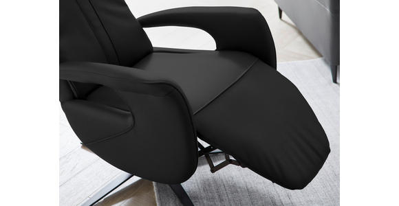 RELAXSESSEL in Leder Schwarz - Schwarz, Design, Leder/Metall (71/112/83cm) - Dieter Knoll