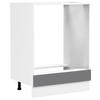 INBYGGNADSSKÅP FÖR SPIS 60/82/46 cm  i antracit, vit  - vit/antracit, Trend, trämaterial/plast (60/82/46cm) - MID.YOU
