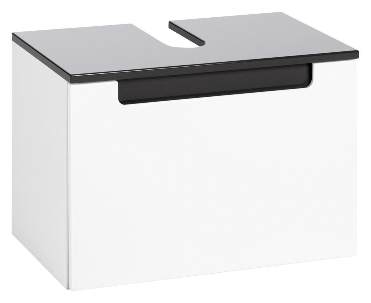 Waschbeckenunterschrank Siena B: 60 cm Weiß/Anthrazit