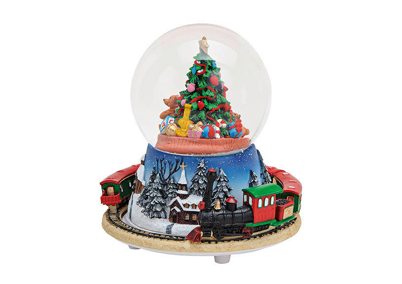 DEKOSPIELUHR  - Blau/Rot, Basics, Glas (25/17/16cm) - X-Mas