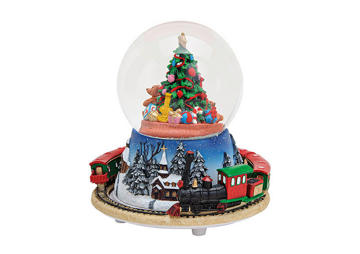 DEKOSPIELUHR  - Blau/Rot, Basics, Glas (25/17/16cm) - X-Mas
