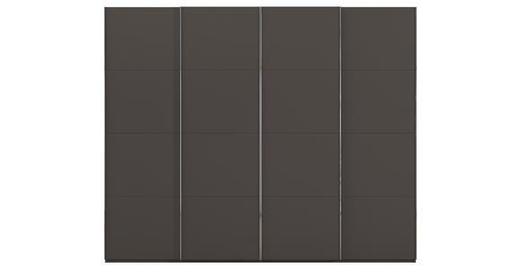 SCHWEBETÜRENSCHRANK 271/223/68 cm 4-türig Graphitfarben - Chromfarben/Graphitfarben, Design, Holzwerkstoff/Metall (271/223/68cm) - Novel
