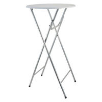 STEHTISCH - Weiß, KONVENTIONELL, Kunststoff/Metall (60/110cm)