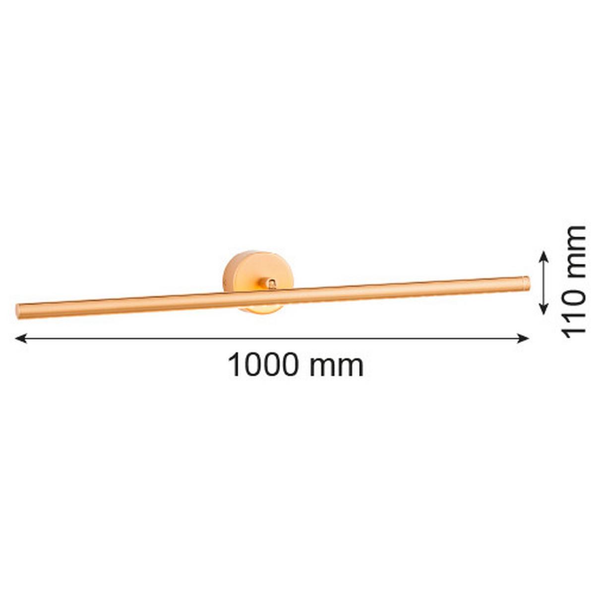 LED-WANDLEUCHTE Miriam 8/100/11 cm   - Goldfarben, Design, Metall (8/100/11cm)