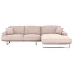 ECKSOFA in Webstoff Rosa  - Rosa, Design, Textil/Metall (304/184cm) - Dieter Knoll