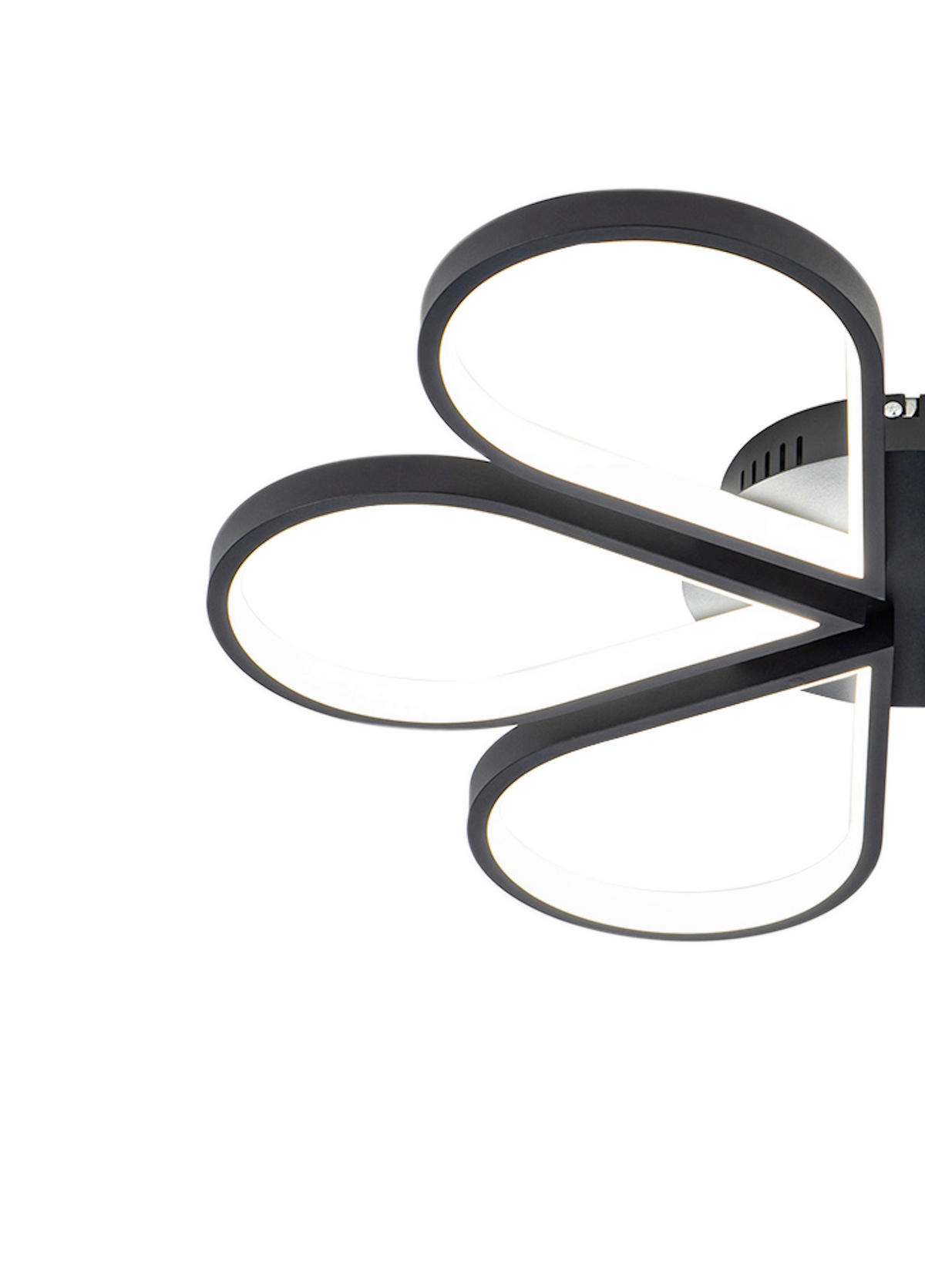 LED-DECKENLEUCHTE Velva  6/61/61 cm  - Schwarz, Design, Metall (6/61/61cm)