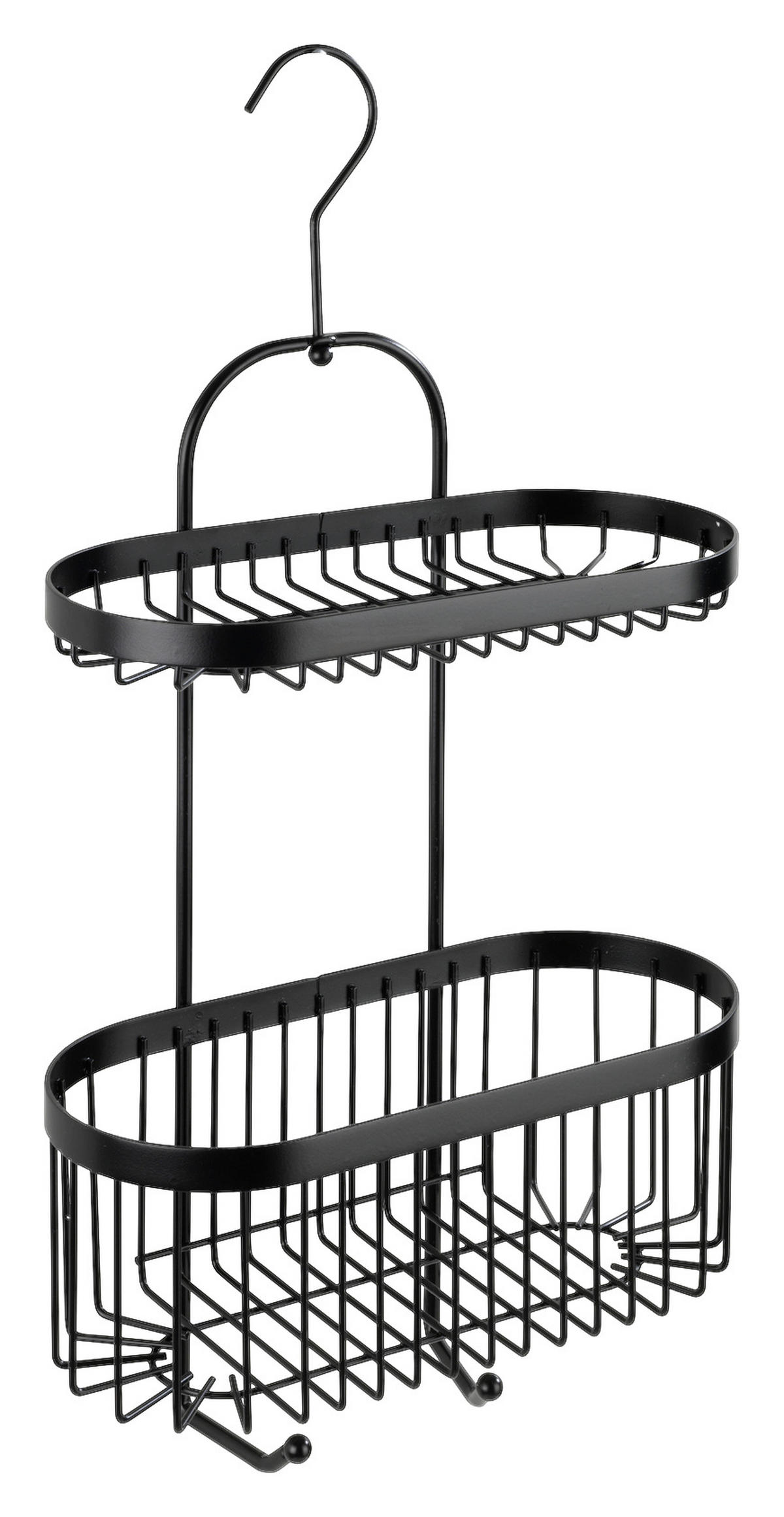 DUSCHKORB - Schwarz, Basics, Metall (27/47/13cm) - Wenko