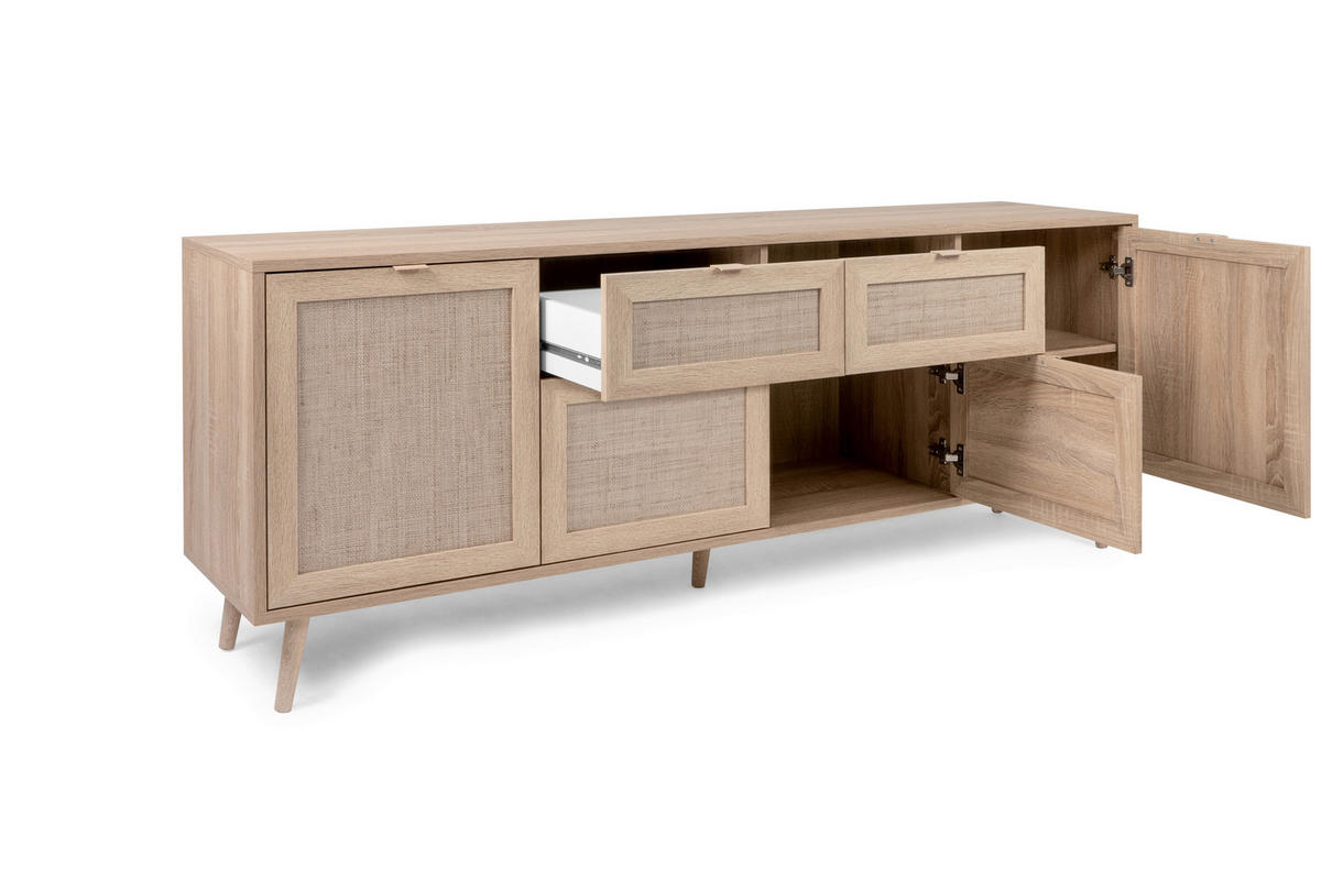 SIDEBOARD  in 180/71/40 cm  - Sonoma Eiche, Natur, Holz/Holzwerkstoff (180/71/40cm) - MID.YOU