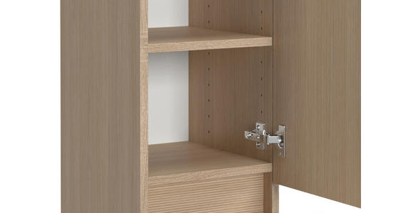 MIDISCHRANK 30/131/35 cm  - Sandfarben/Eichefarben, KONVENTIONELL, Holzwerkstoff/Kunststoff (30/131/35cm) - Xora