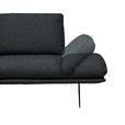 ECKSOFA  in Flachgewebe Anthrazit  155/234 cm  - Anthrazit/Schwarz, Design, Textil/Metall (155/234cm) - Dieter Knoll