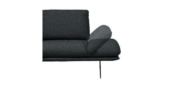 ECKSOFA  in Flachgewebe Anthrazit  155/234 cm  - Anthrazit/Schwarz, Design, Textil/Metall (155/234cm) - Dieter Knoll